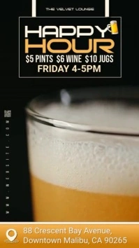 Black Maximalist Happy Hour Instagram Story template