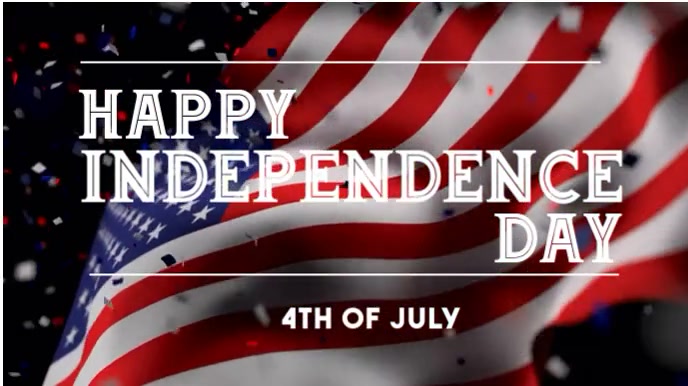 Black Maximalist Happy Independence Day  Digital Display (16:9) template