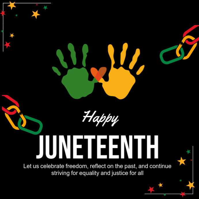 Black Maximalist Happy Juneteenth Day Instagram Post Template ...