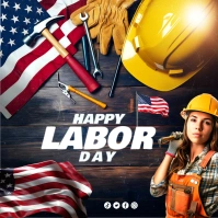 Black Maximalist Happy Labor Day To All Workers Instagram Post Iphosti le-Instagram template