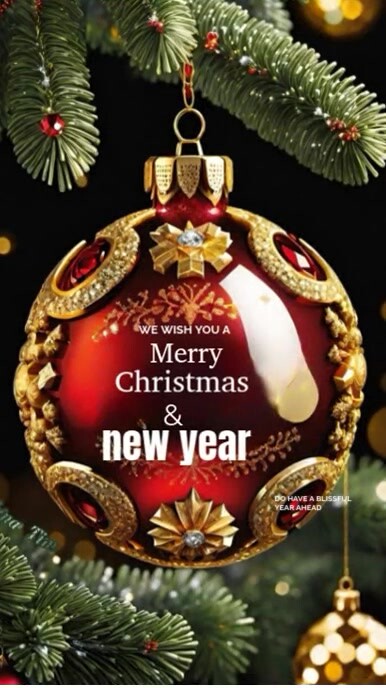 Copy of Black Maximalist Happy New Year 2025 Digital Display (9:16 ...