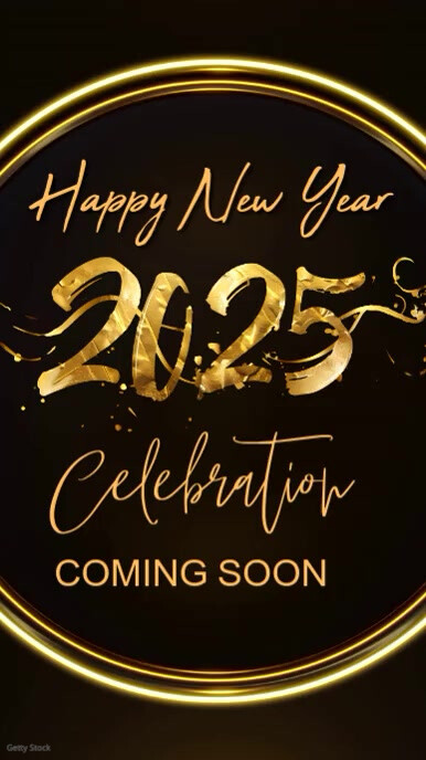 Black Maximalist Happy New Year 2025 Instagram Story Template ...