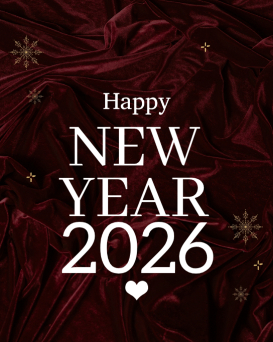 Black Maximalist Happy New Year 2026 Instagram Portrait Template ...