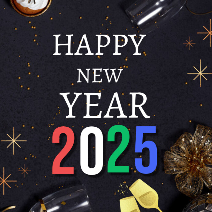 Copy of Black Maximalist Happy New Year Celebration Instagram Post ...