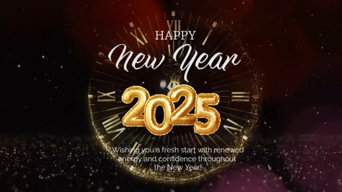 Copy of Black Maximalist Happy New Year Digital Display (16:9 ...