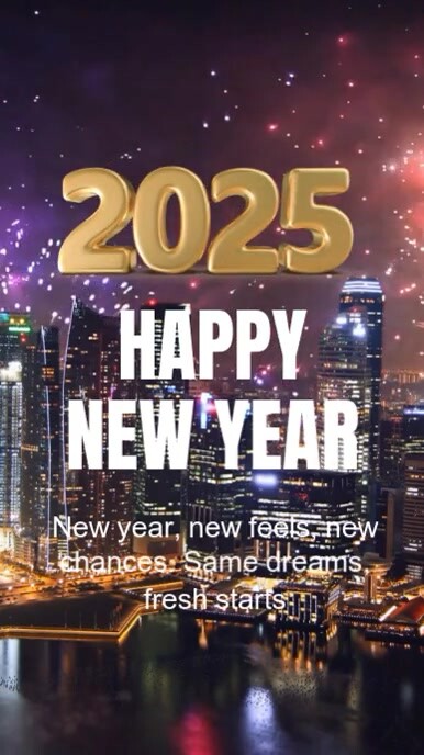 Copy of Black Maximalist Happy New Year Digital Display (9:16 ...