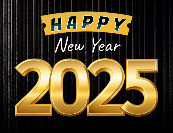 Copy of Black Maximalist Happy New Year Flyer (us Letter) | PosterMyWall