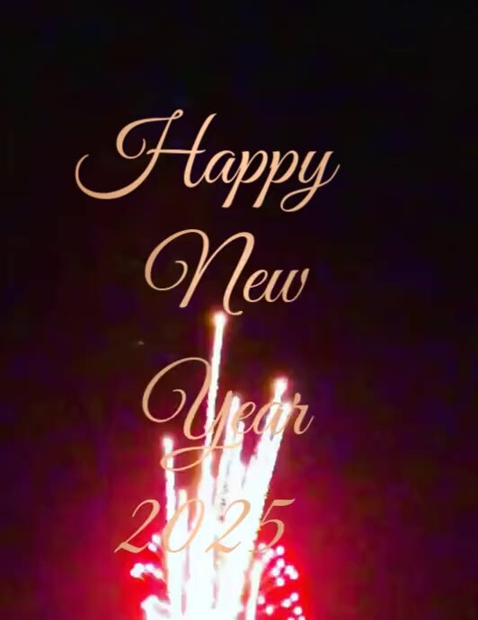 Copy of Black Maximalist Happy New Year Flyer (us Letter) | PosterMyWall