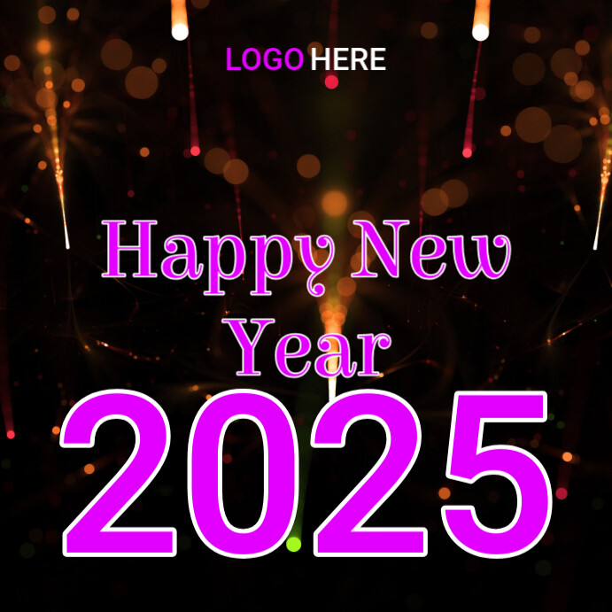 Copy of Black Maximalist Happy New Year Instagram Post | PosterMyWall