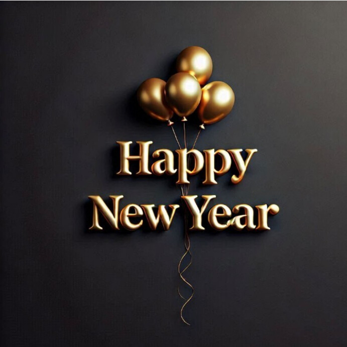 Copy of Black Maximalist Happy New Year Instagram Post | PosterMyWall