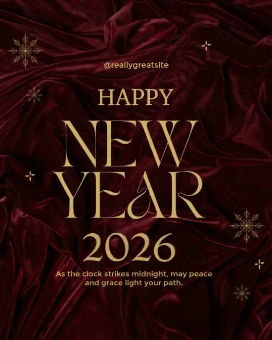 Copy of Black Maximalist Happy New Year Instagram Portrait | PosterMyWall