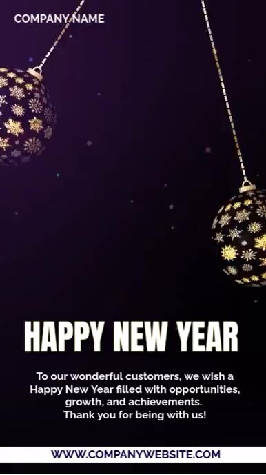 Copy of Black Maximalist Happy New Year Instagram Reel | PosterMyWall