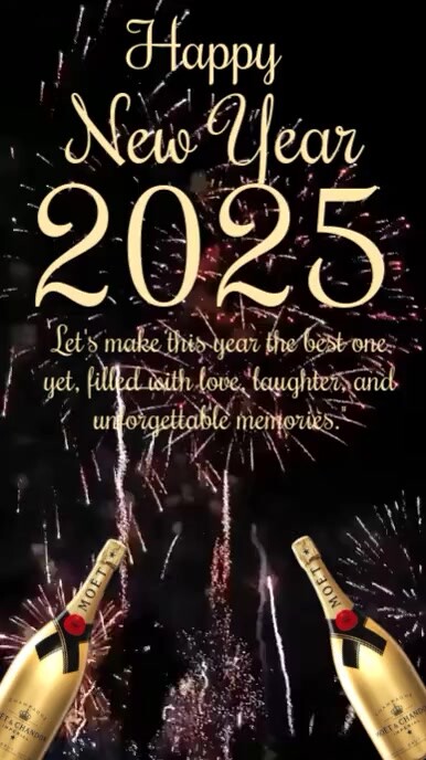 Copy of Black Maximalist Happy New Year Instagram Reel | PosterMyWall