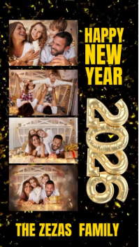 Black Maximalist Happy New Year  Instagram Story template
