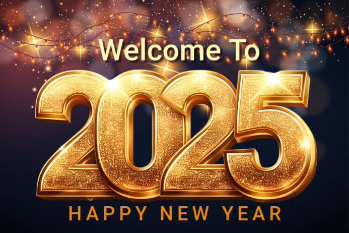 Copy of Black Maximalist Happy New Year Poster | PosterMyWall