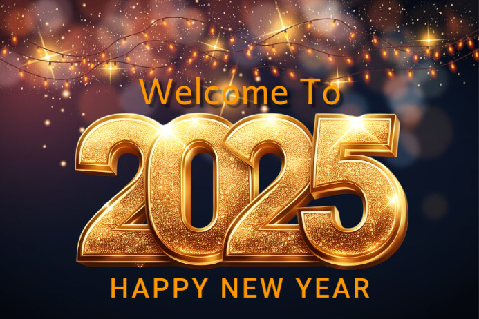 Copy of Black Maximalist Happy New Year Poster | PosterMyWall