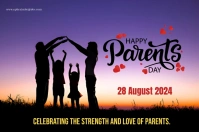 Black Maximalist Happy Parents Day  Label template
