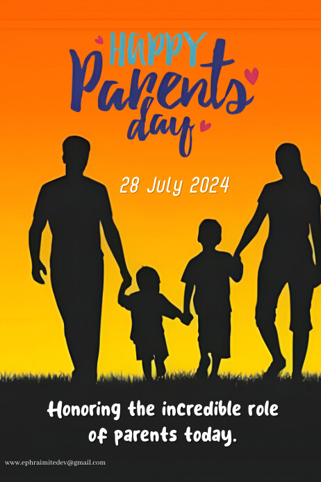 Parents Fun Poster Black Maximalist Happy Parents Day Poster Template | PosterMyWall