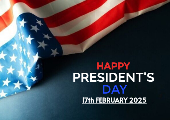 Black Maximalist Happy President's Day 2025 Postcard Briefkaart template