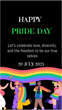 Black Maximalist Happy Pride Month  Instagram Story template