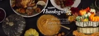 Black Maximalist  Happy Thanksgiving Day Best Wishes Facebook Cover video Photo Facebook-omslagfoto template