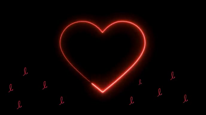 Black Maximalist Happy Valentine's Day Digital Display (16:9) template