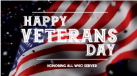 Black Maximalist Happy Veterans Day Digital Display (16:9) template