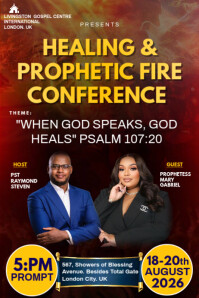 Black Maximalist Healing & Prophetic Fire Conference Flyer Template Poster