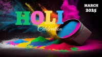 Black Maximalist Holi Celebration/ Festival  Blog Header Blog-Kopfzeile template