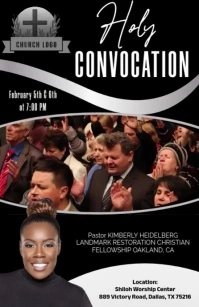 Black Maximalist Holy Convocation Flyer Tabloid แทบลอยด์ template