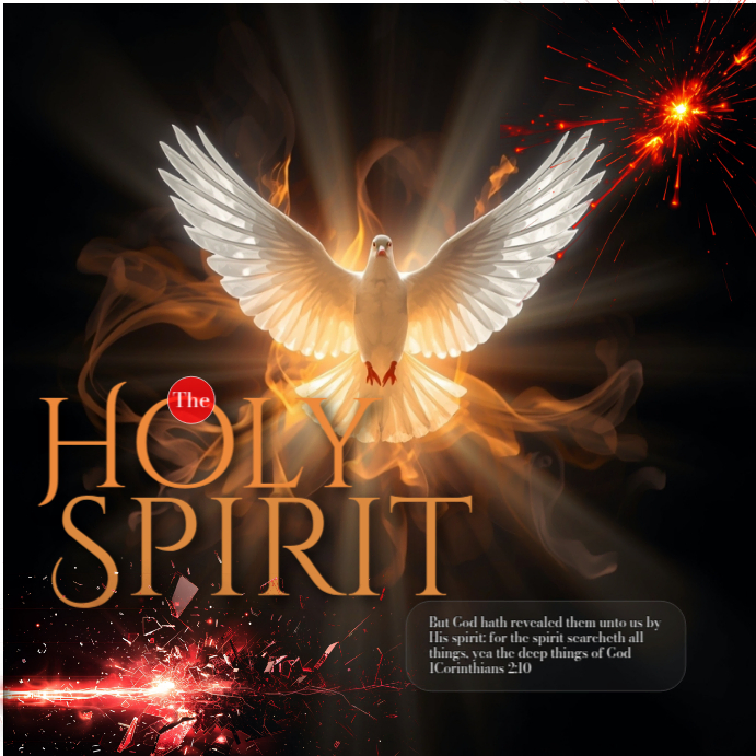 Black Maximalist Holy Spirit Instagram Post Template | PosterMyWall