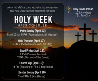 Black Maximalist Holy Week Mass Schedule  Medium Rectangle สามเหลี่ยมขนาดกลาง template