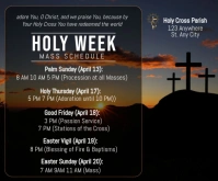 Black Maximalist Holy Week Mass Schedule  Medium Rectangle template