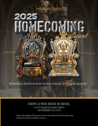Black Maximalist Homecoming Flyer (us Letter) template