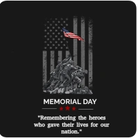 Black Maximalist Honoring Our Heroes | Grayscale Patriotic Design With Troop Silhouettes And Black B Logo template