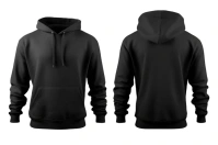 Black Maximalist Hoodie Mockup  Banner 4' × 6' template