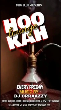 Black Maximalist Hookah Instagram Reel template