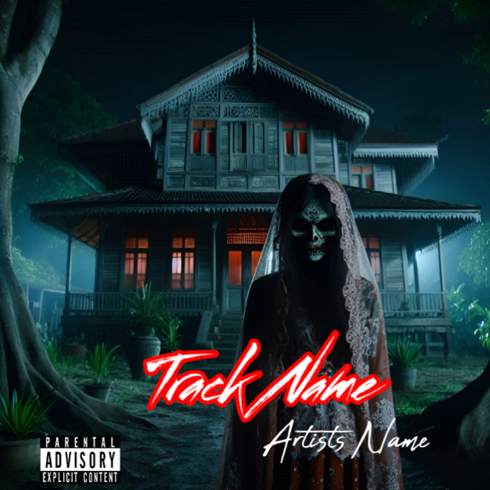 Plantilla de Black Maximalist Horror Album Cover Album Cover | PosterMyWall
