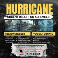 Black Maximalist Hurricane Instagram Post template