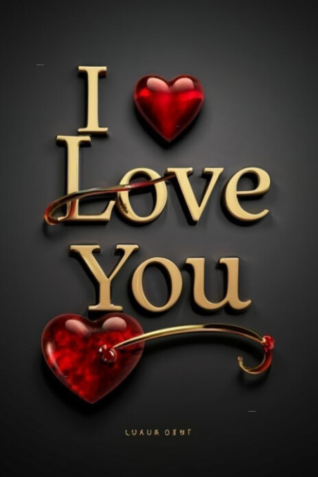 Black Maximalist I Love You Pinterest Graphic template
