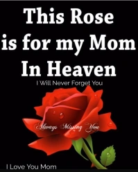 Black Maximalist I Miss You I Love You Mom  Instagram Portrait template
