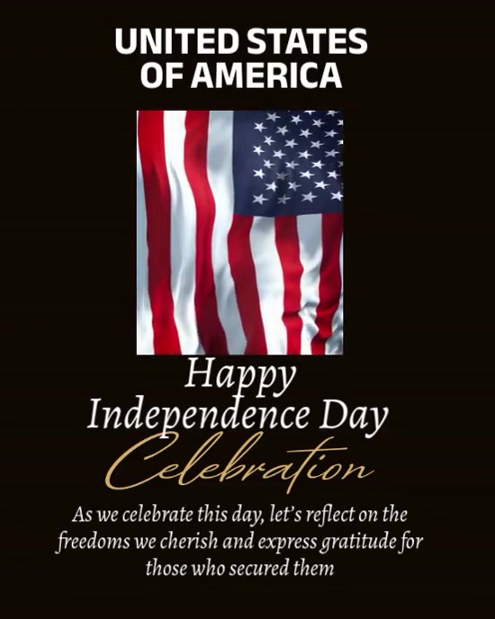 Black Maximalist Independence Day America Instagram Portrait template