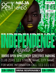 Black Maximalist Independence Day Night Party  Flyer (us Letter) Volante (Carta US) template