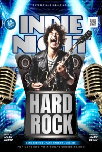 Black Maximalist Indie Night Party Flyer Poster Iphosta template