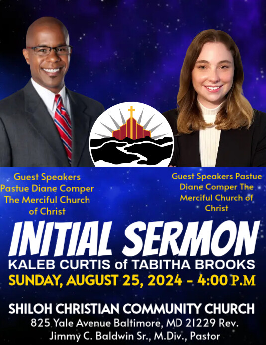 Copy of Black Maximalist Initial Church Sermon Flyer Flyer (us Letter ...