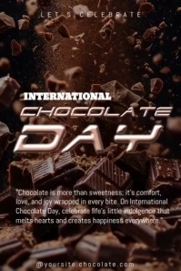 Black Maximalist International Chocolate Day  Pinterest Graphic Pinterest-Grafik template