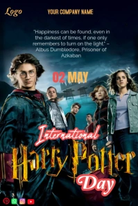 Black Maximalist International Harry Potter Day  Pinterest Graphic template