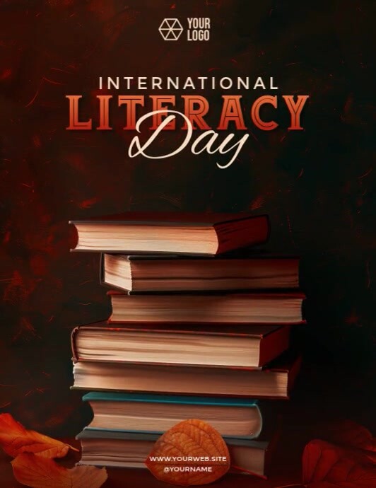 Black Maximalist International Literacy Day Flyer (us Letter) template