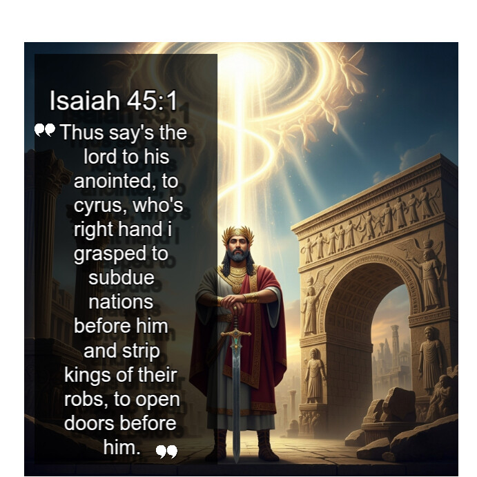Isaiah 45:1 Bible Quotes Template | PosterMyWall