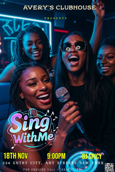 Black Maximalist It Poster Design Is Lively, Celebratory, And Energetic, Capturing The Fun Of A Kara Pinterest Graphic template